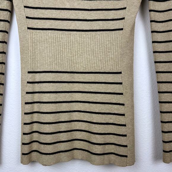 Cache Ribbed Stretch Cowl Neck Sweater Size Medium - Picture 5 of 10
